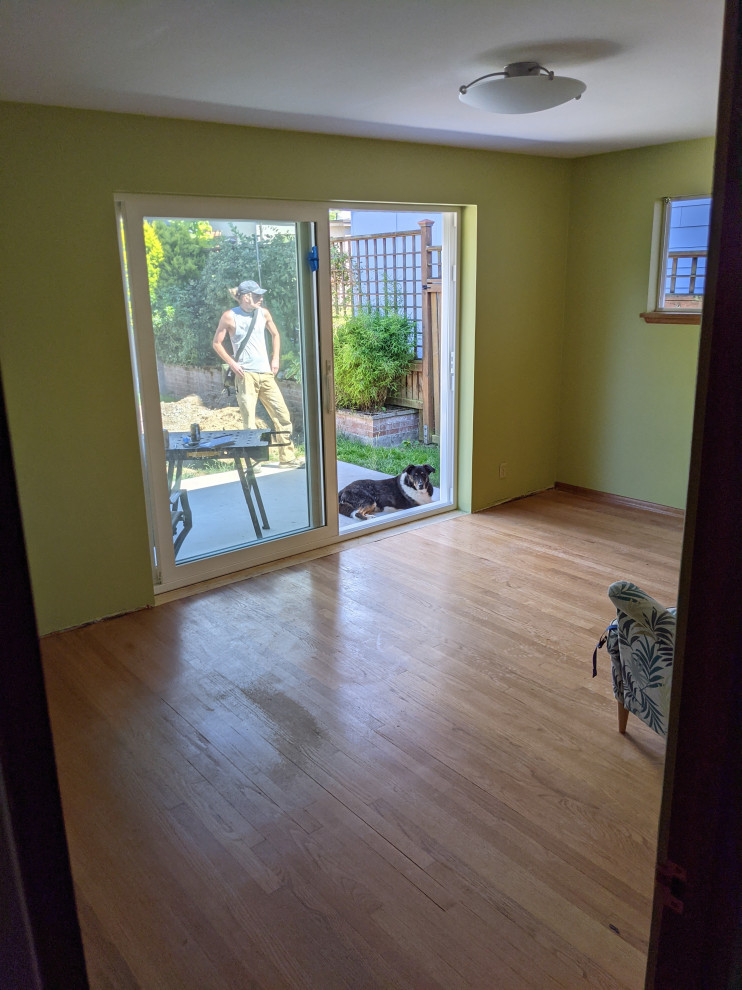 Ballard Sliding Door Installation patio and pergola